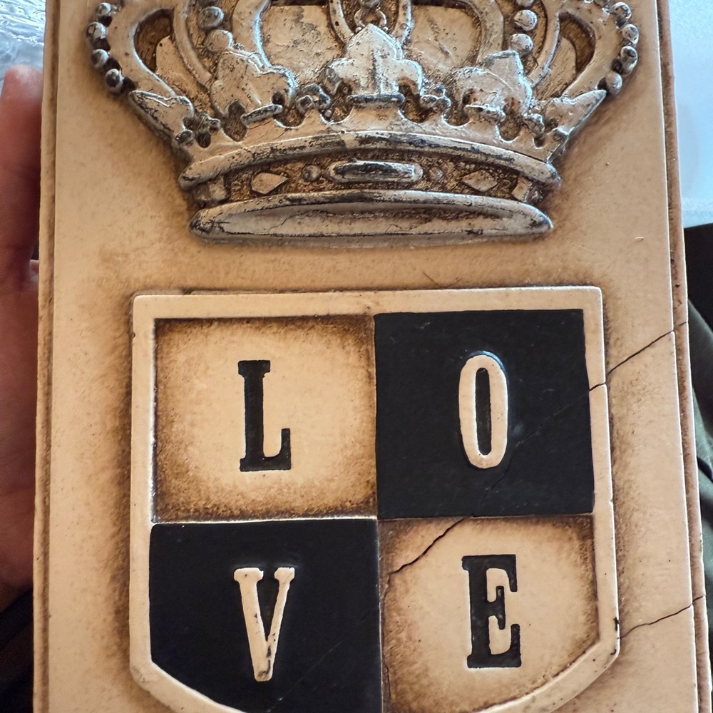 Crown and Love Plaque